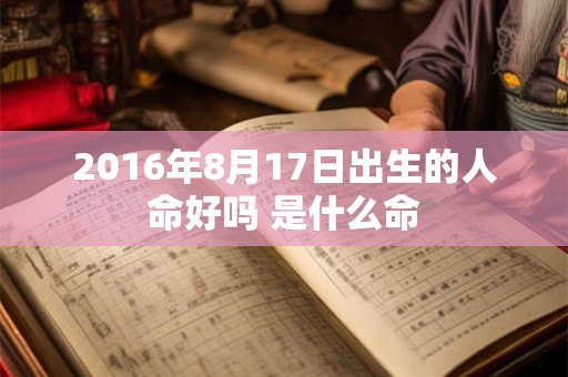 2016年8月17日出生的人命好吗 是什么命