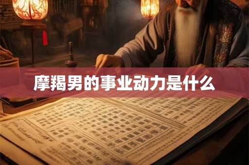摩羯男的事业动力是什么