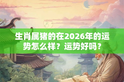 生肖属猪的在2026年的运势怎么样？运势好吗？