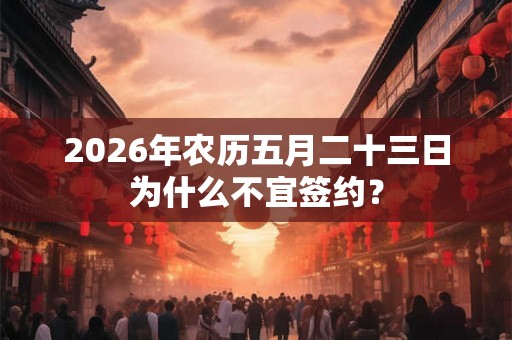 2026年农历五月二十三日为什么不宜签约？