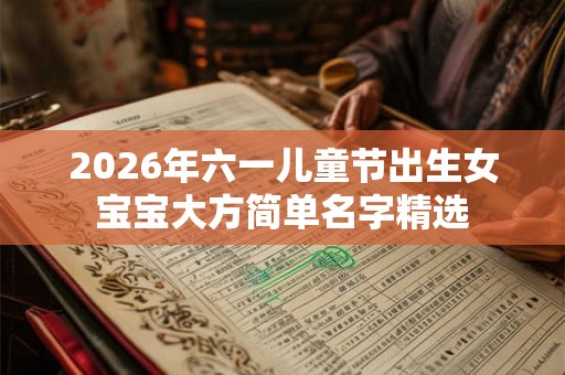 2026年六一儿童节出生女宝宝大方简单名字精选