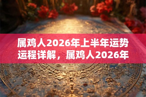 属鸡人2026年上半年运势运程详解，属鸡人2026年每月运势