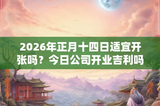 2026年正月十四日适宜开张吗？今日公司开业吉利吗