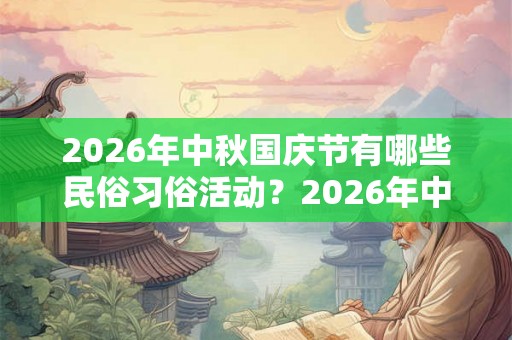 2026年中秋国庆节有哪些民俗习俗活动？2026年中秋国庆节可以做什么？