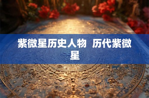 紫微星历史人物  历代紫微星