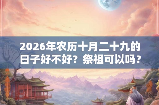 2026年农历十月二十九的日子好不好？祭祖可以吗？
