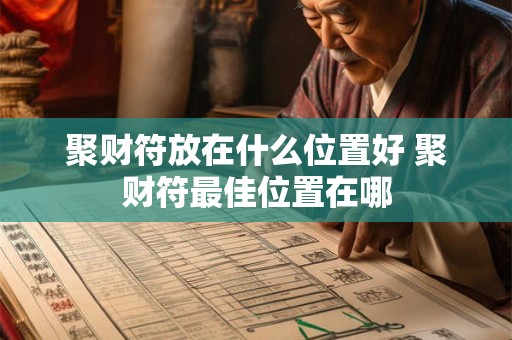 聚财符放在什么位置好 聚财符最佳位置在哪 聚财符放在什么位置好 聚财符最佳位置在哪