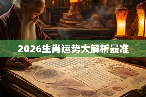 2026生肖运势大解析最准