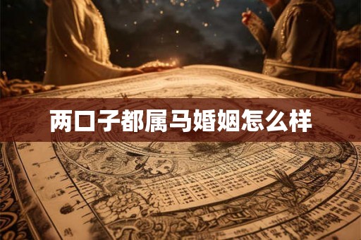两口子都属马婚姻怎么样