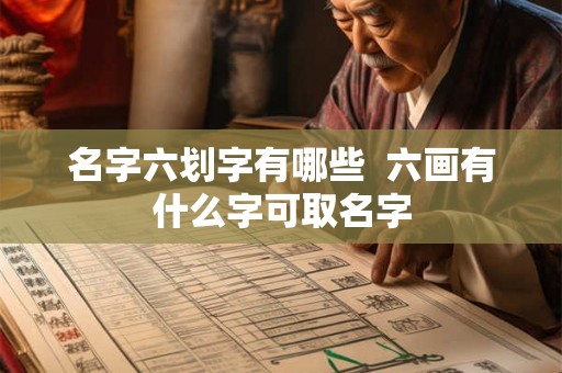 名字六划字有哪些  六画有什么字可取名字