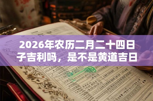 2026年农历二月二十四日子吉利吗,是不是黄道吉日? 2026年农历二月二十四日子吉利吗,是不是黄道吉日?