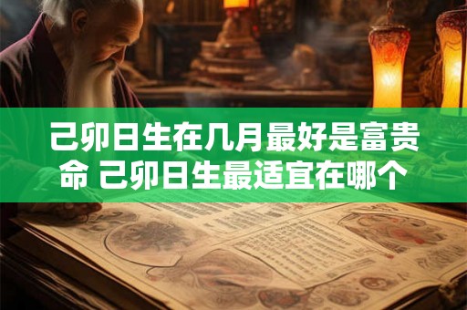 己卯日生在几月最好是富贵命 己卯日生最适宜在哪个月