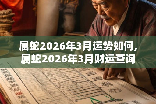 属蛇2026年3月运势如何,属蛇2026年3月财运查询 属蛇2026年3月运势如何,属蛇2026年3月财运查询
