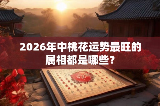 2026年中桃花运势最旺的属相都是哪些？