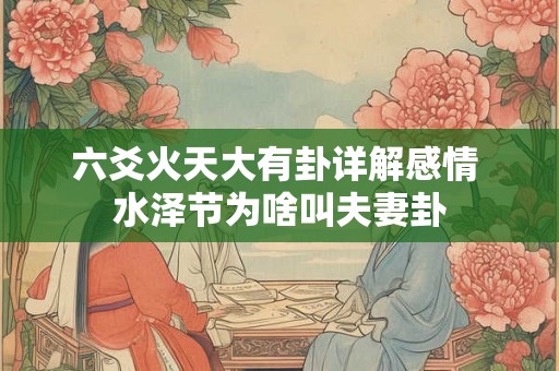 六爻火天大有卦详解感情 水泽节为啥叫夫妻卦