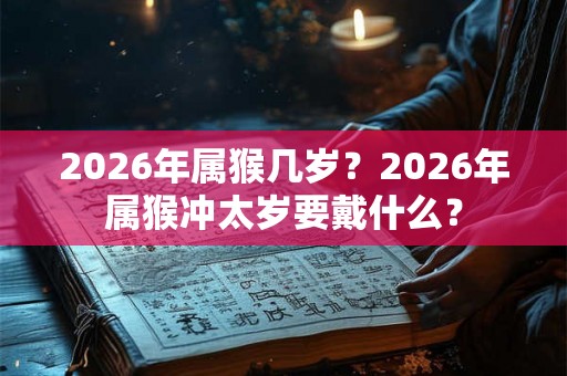 2026年属猴几岁？2026年属猴冲太岁要戴什么？