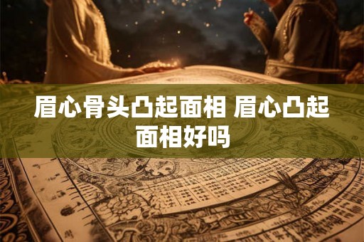眉心骨头凸起面相 眉心凸起面相好吗