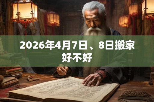 2026年4月7日、8日搬家好不好