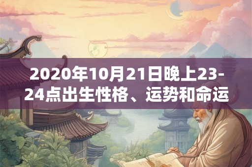 2020年10月21日晚上23-24点出生性格、运势和命运