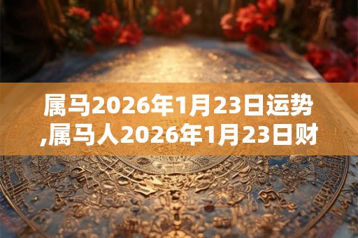 属马2026年1月23日运势,属马人2026年1月23日财运,生肖马2026年1月23日运势