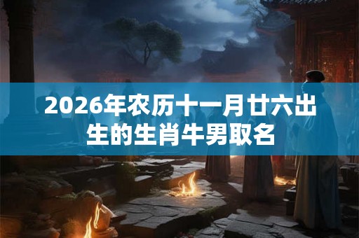 2026年农历十一月廿六出生的生肖牛男取名