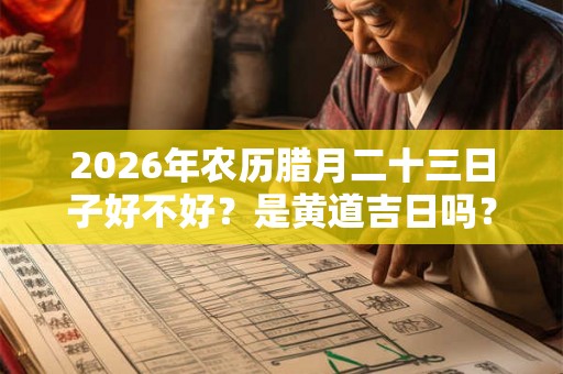 2026年农历腊月二十三日子好不好？是黄道吉日吗？