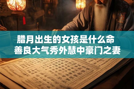 腊月出生的女孩是什么命 善良大气秀外慧中豪门之妻