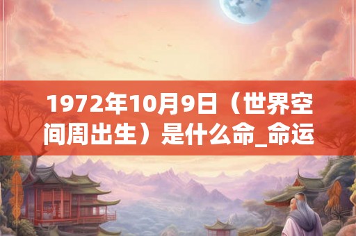 1972年10月9日（世界空间周出生）是什么命_命运如何