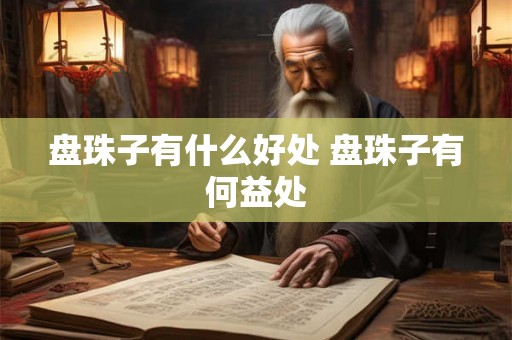 盘珠子有什么好处 盘珠子有何益处