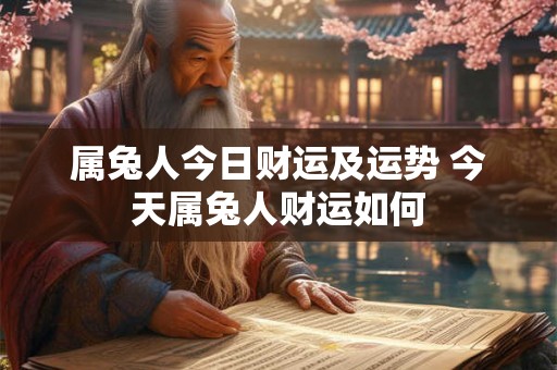 属兔人今日财运及运势 今天属兔人财运如何 属兔人今日财运及运势 今天属兔人财运如何