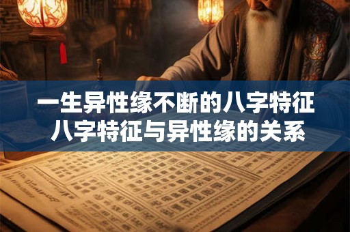 一生异性缘不断的八字特征 八字特征与异性缘的关系