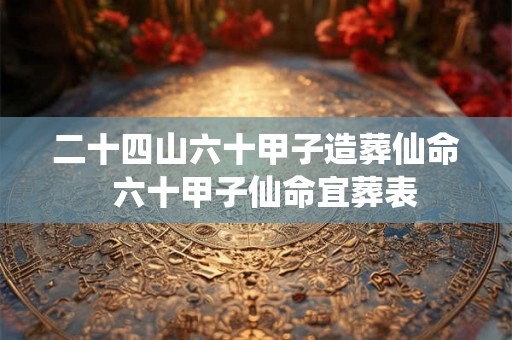 二十四山六十甲子造葬仙命  六十甲子仙命宜葬表