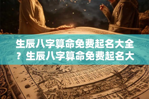 生辰八字算命免费起名大全？生辰八字算命免费起名大全