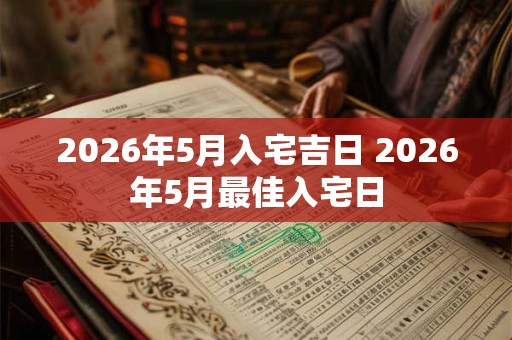 2026年5月入宅吉日 2026年5月最佳入宅日