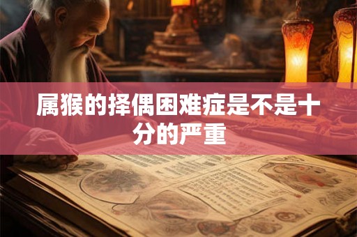 属猴的择偶困难症是不是十分的严重