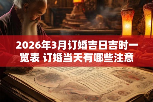 2026年3月订婚吉日吉时一览表 订婚当天有哪些注意事项