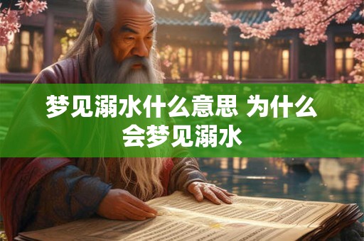 梦见溺水什么意思 为什么会梦见溺水