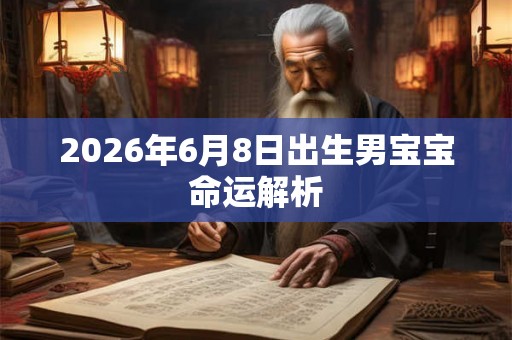 2026年6月8日出生男宝宝命运解析
