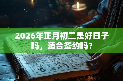 2026年正月初二是好日子吗，适合签约吗？