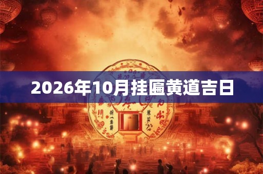 2026年10月挂匾黄道吉日