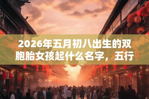 2026年五月初八出生的双胞胎女孩起什么名字，五行属什么