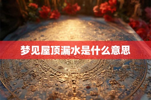 梦见屋顶漏水是什么意思