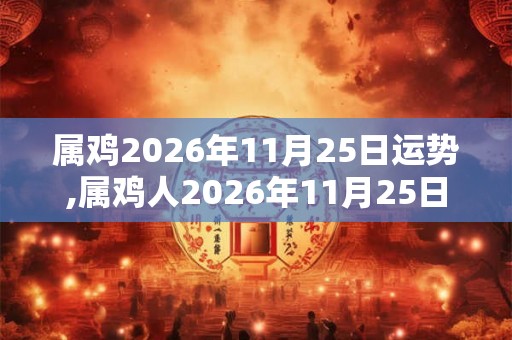 属鸡2026年11月25日运势,属鸡人2026年11月25日财运,生肖鸡2026年11月25日运势