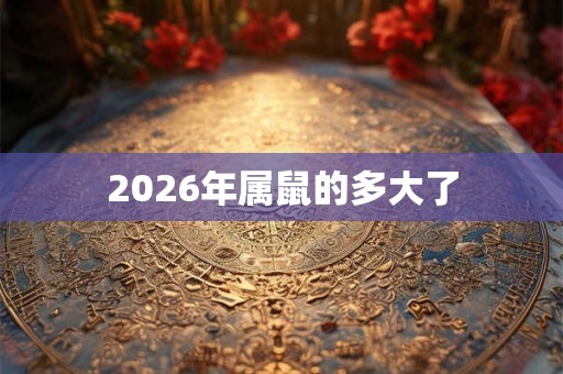 2026年属鼠的多大了