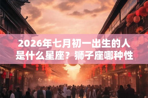 2026年七月初一出生的人是什么星座？狮子座哪种性格