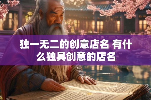 独一无二的创意店名 有什么独具创意的店名 独一无二的创意店名 有什么独具创意的店名