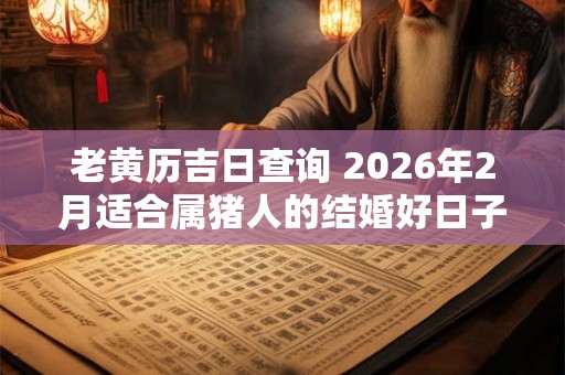 老黄历吉日查询 2026年2月适合属猪人的结婚好日子