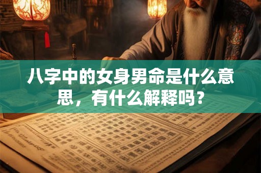 八字中的女身男命是什么意思，有什么解释吗？