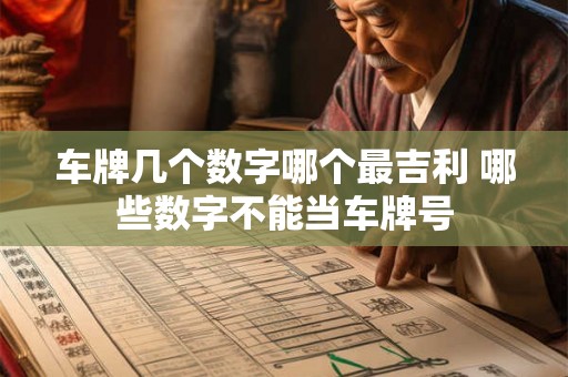 车牌几个数字哪个最吉利 哪些数字不能当车牌号