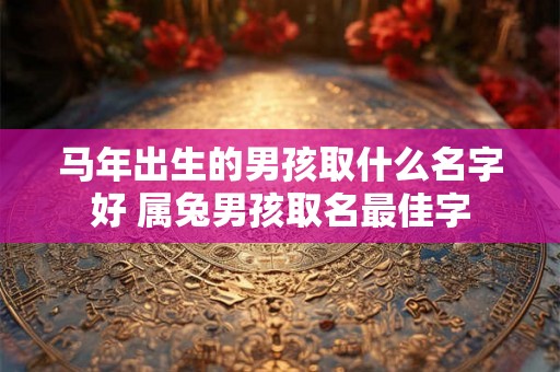 马年出生的男孩取什么名字好 属兔男孩取名最佳字